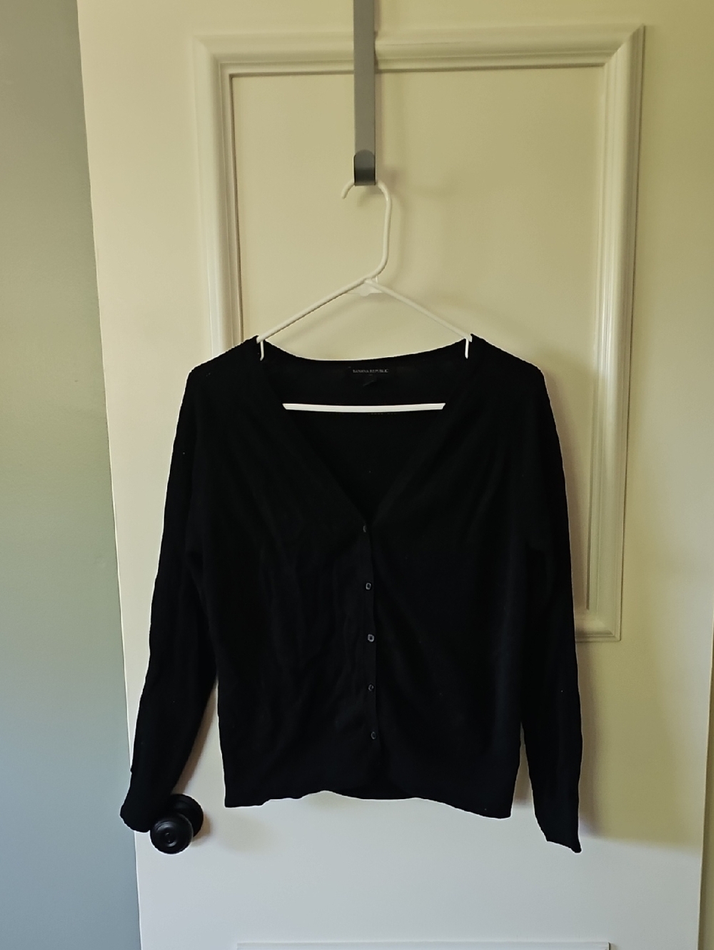 Black Women's Button-Front Sweater Cardigan